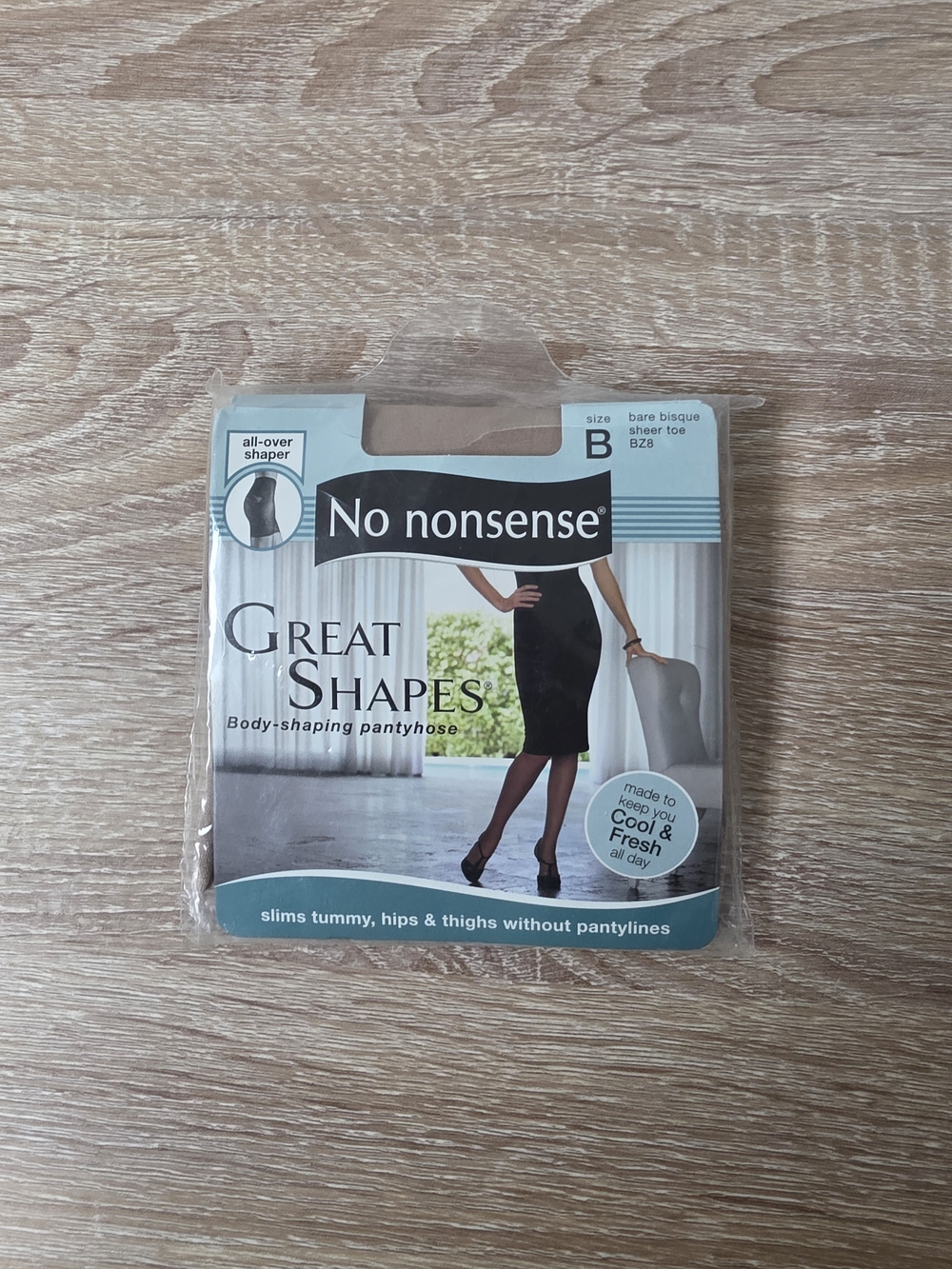 Vintage No Nonsense Great Shapes Slim Body Shaping Pantyhose Size B Bare Bisque